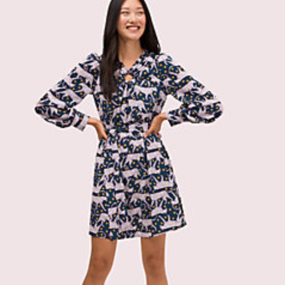 BNWT Kate Spade Panther Dot Dress